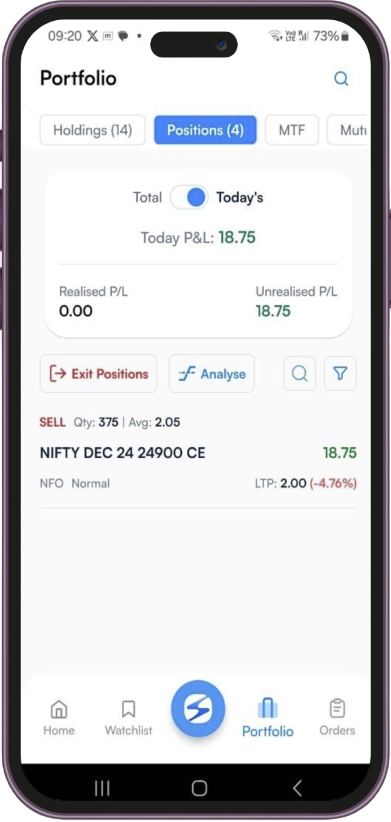 In a day position changes