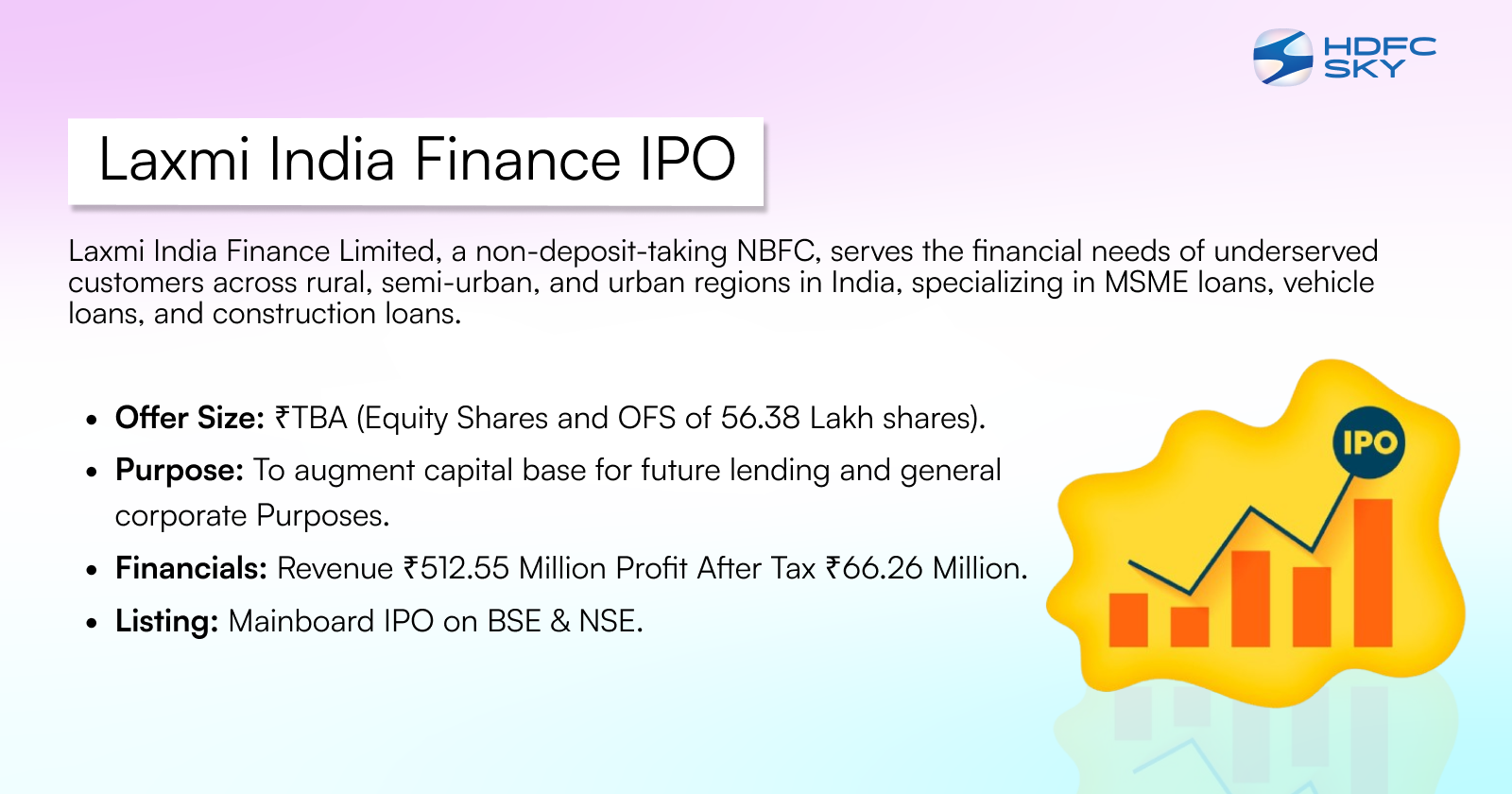 Laxmi India Finance Limited IPO Highlights