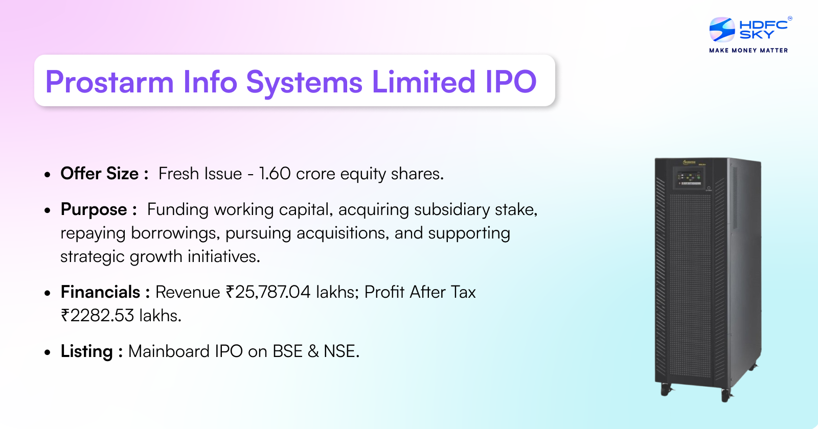 Prostarm Info Systems Limited IPO Highlights