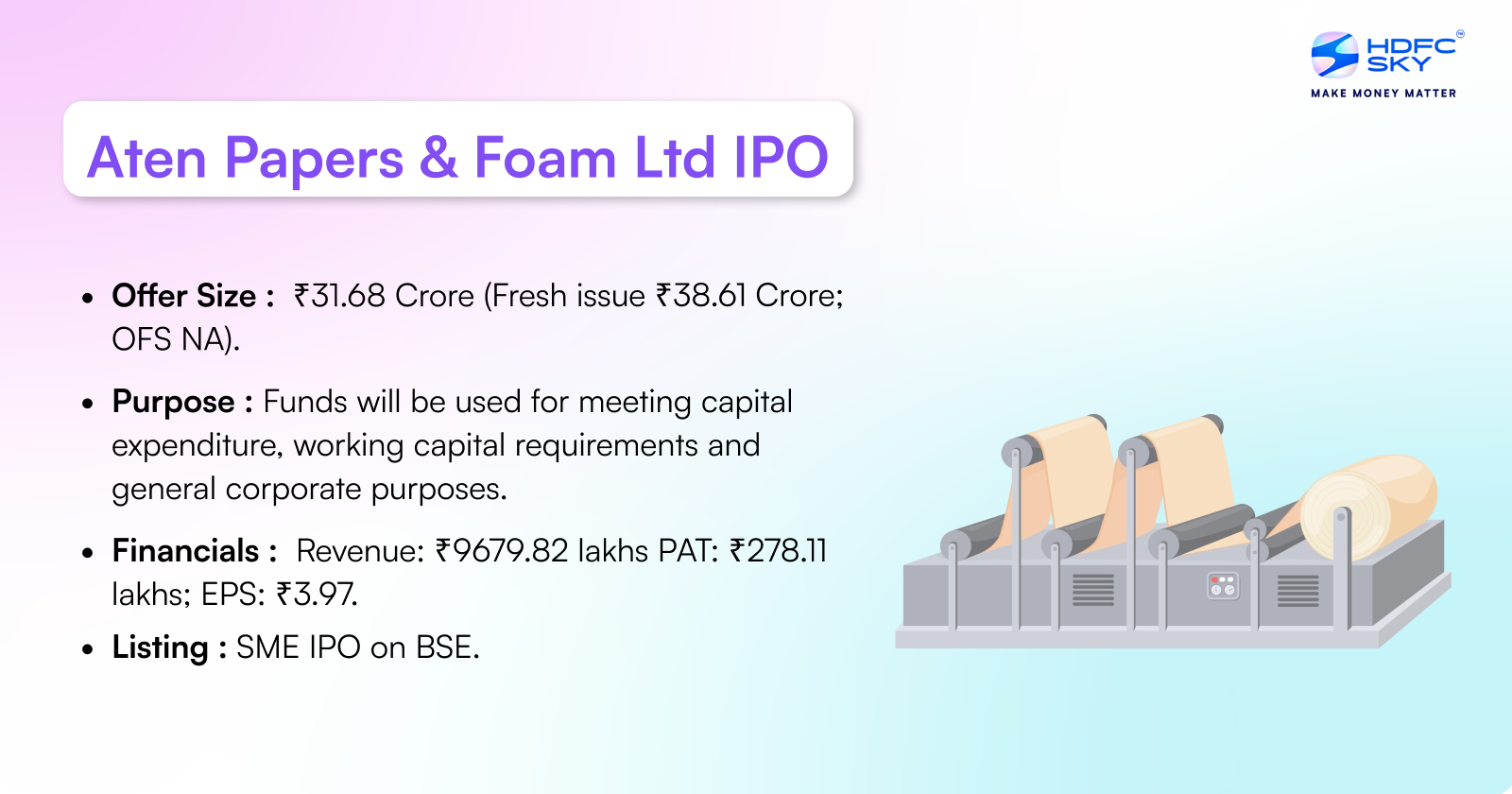 Aten Papers & Foam Limited IPO Highlights