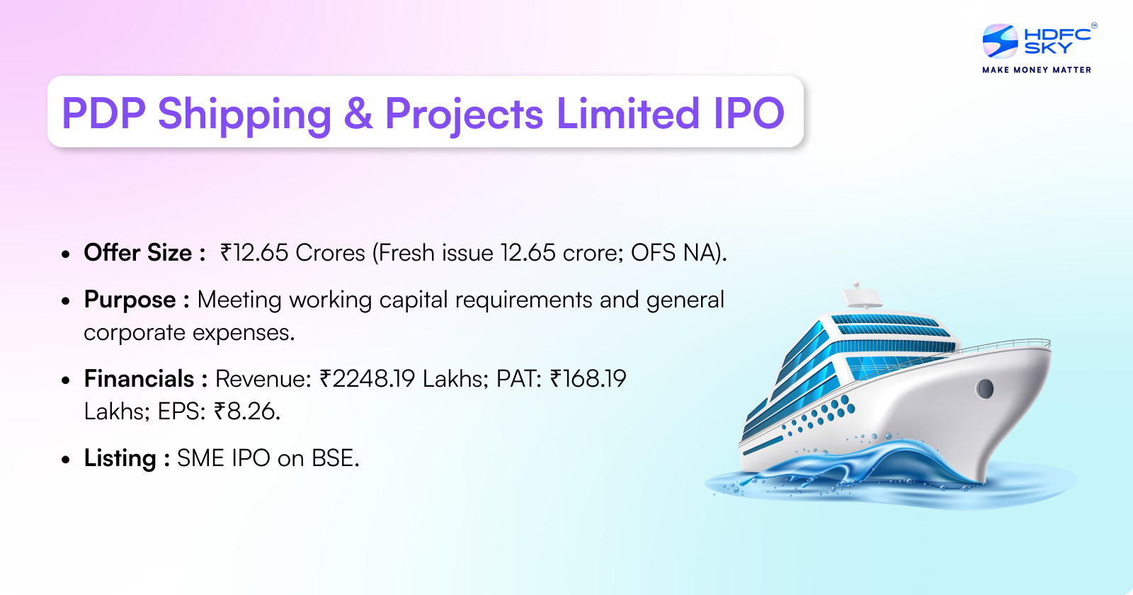 PDP Shipping & Projects Limited IPO Highlights