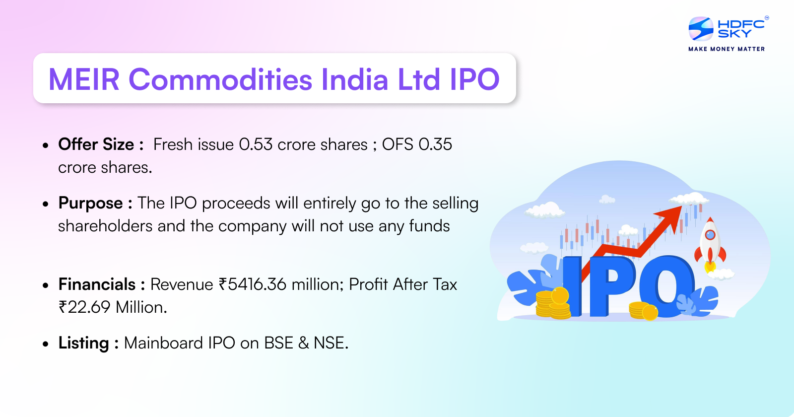 MEIR Commodities India Limited IPO Highlights