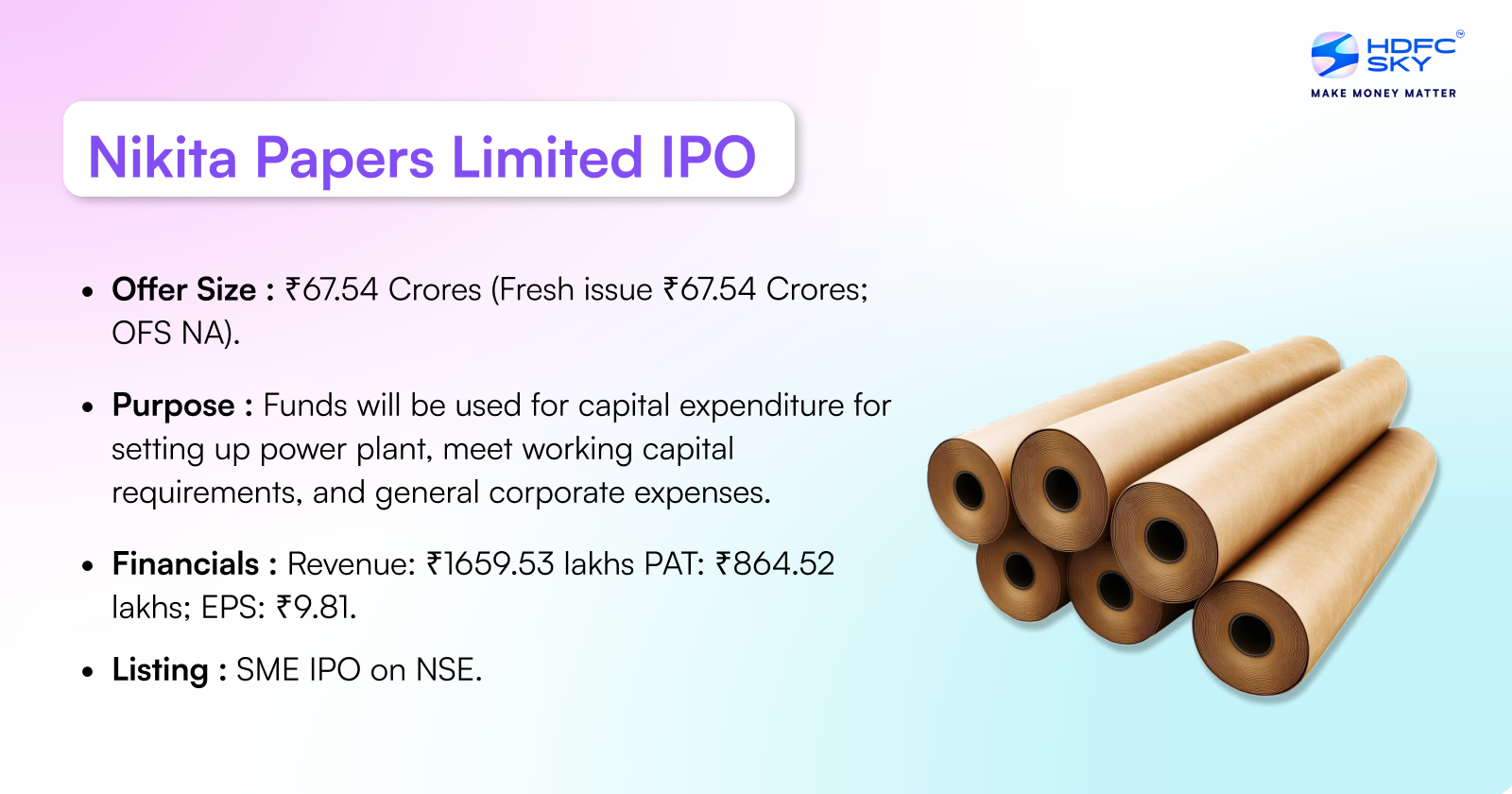 Nikita Papers Limited IPO Highlights