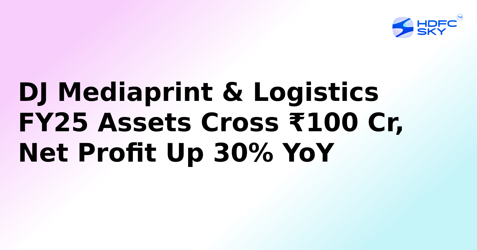 DJ Mediaprint & Logistics' Profit in March Quarter up by 29.95%