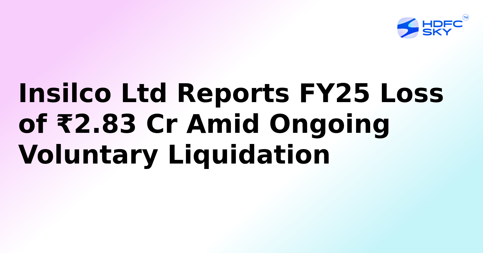 Insilco Posts Loss of Rs 2.83 crore