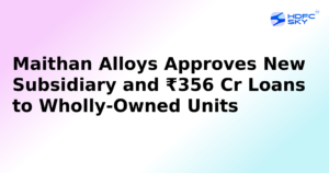 Maithan Alloys' Board Approves Intercompany Loans of Rs 356 Crore