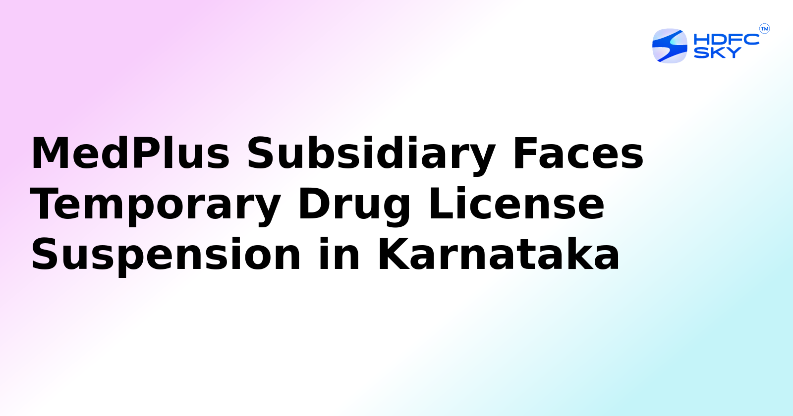 Drug license of an Optival Health Store Suspended for 3 days