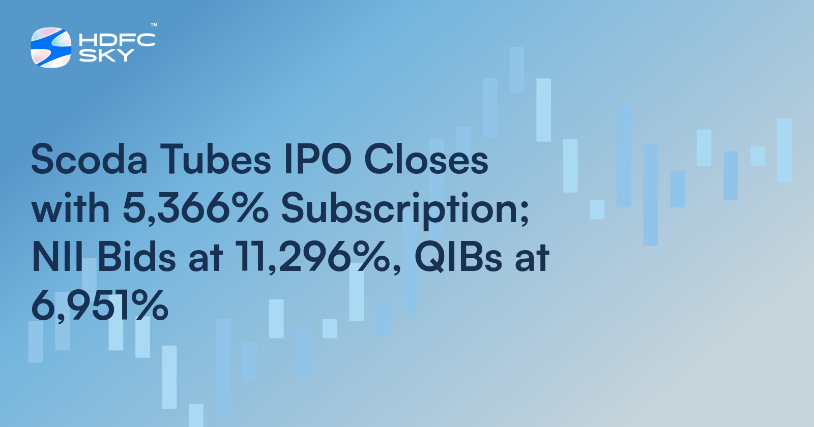 Scoda Tubes IPO Closes with 5,366% Subscription; NII Bids at 11,296%, QIBs at 6,951%
