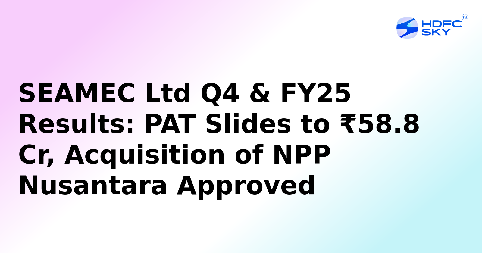 SEAMEC Ltd's March Quarter Profit Down by 23%