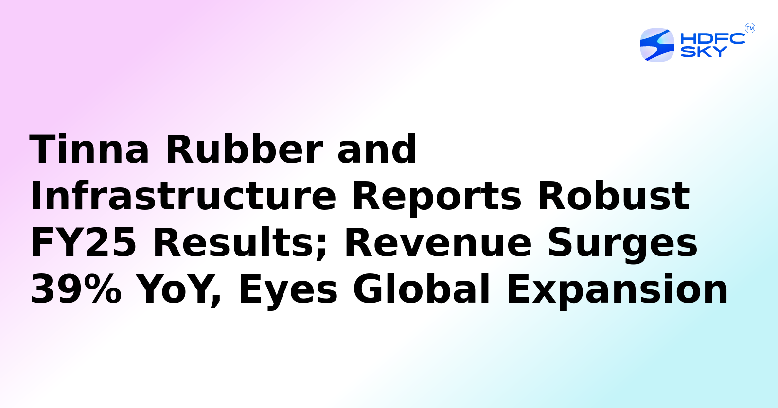 Tinna Rubber and Infrastructure's profit up by 20%; stock price down by more than 2%