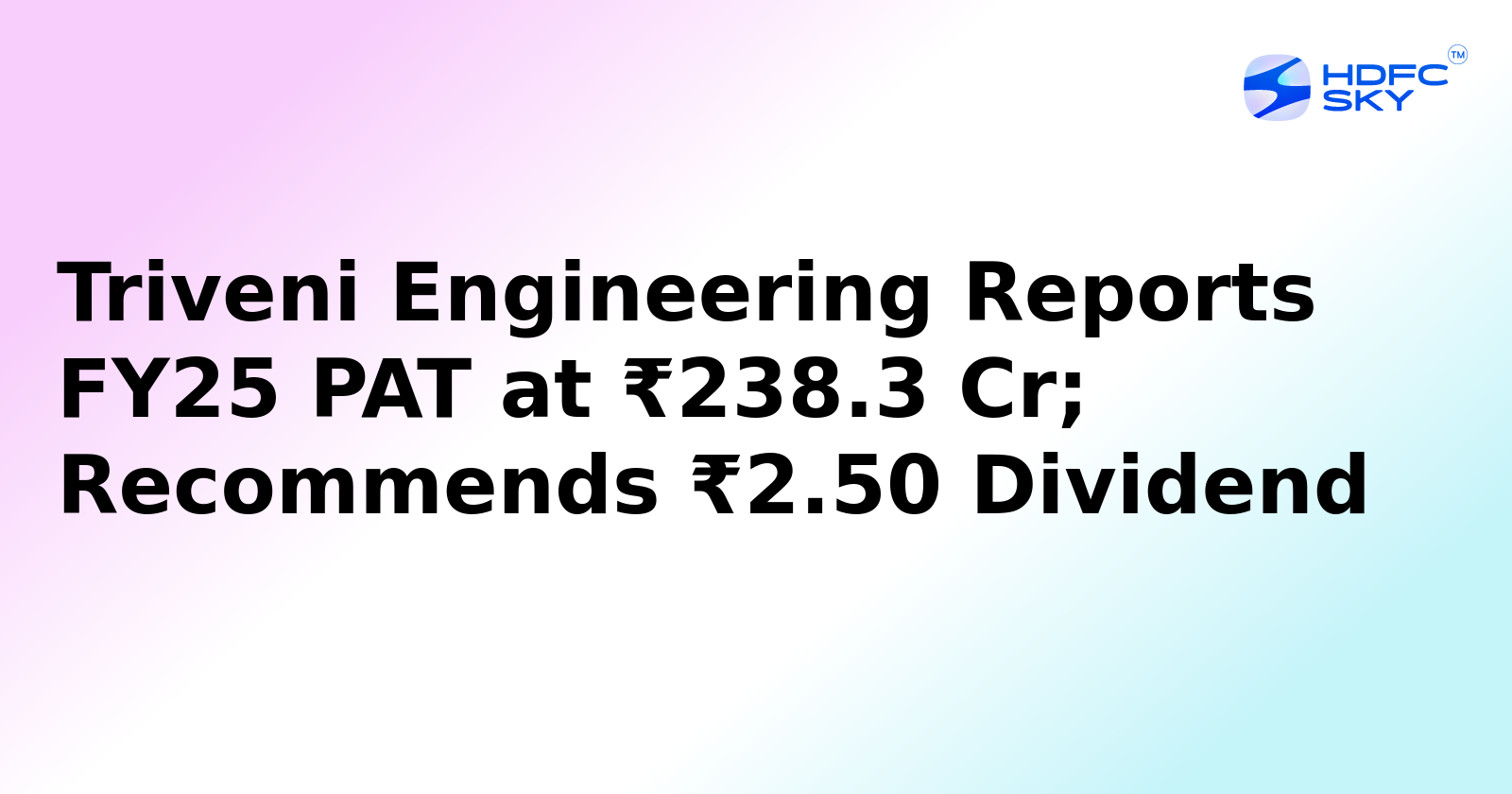 Triveni Engineering's Profit Down by 39.7%