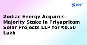 Zodiac Energy Acquires 51% Stake in Priyapritam Solar LLP