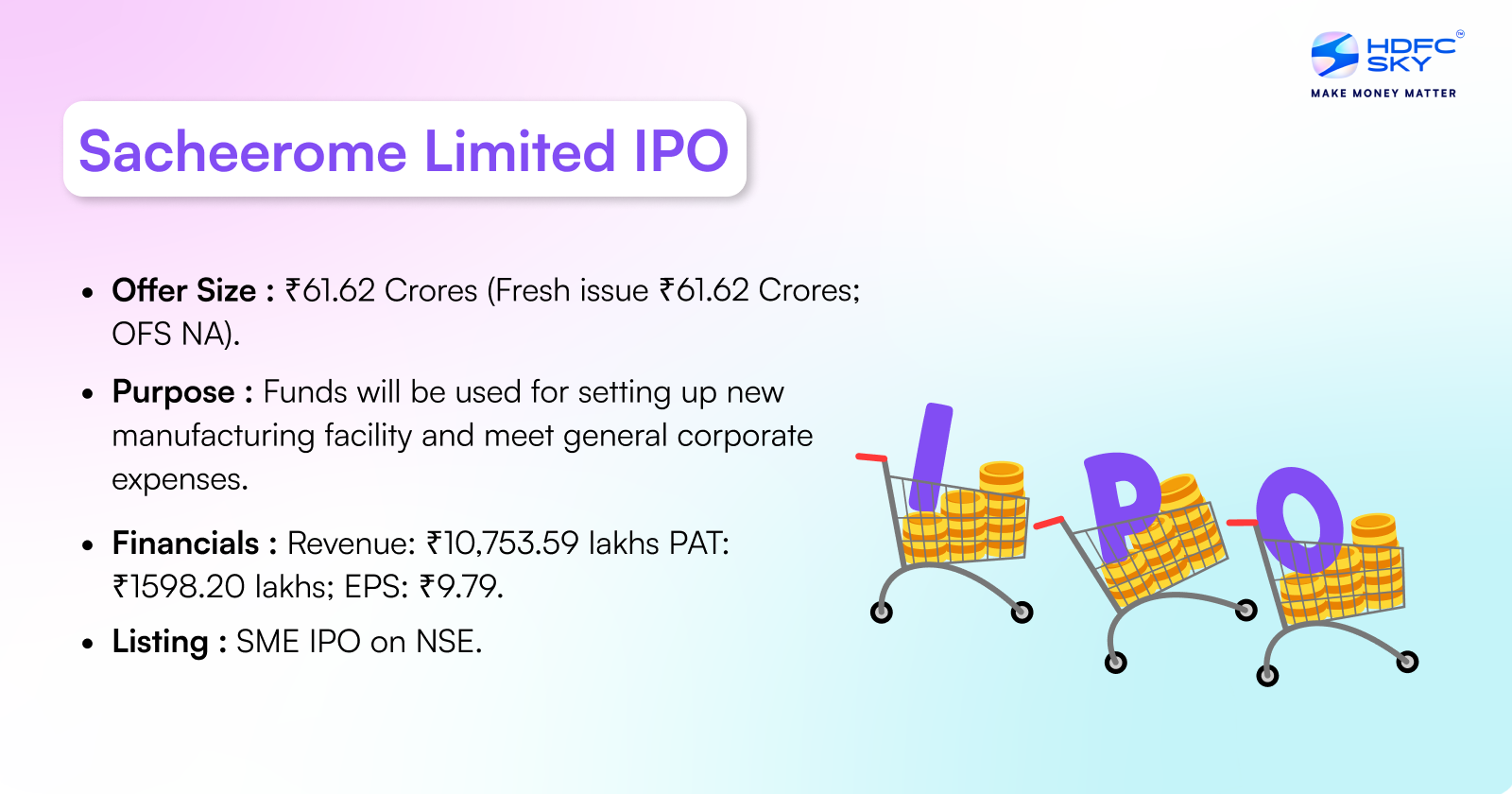 Sacheerome Limited IPO Highlights