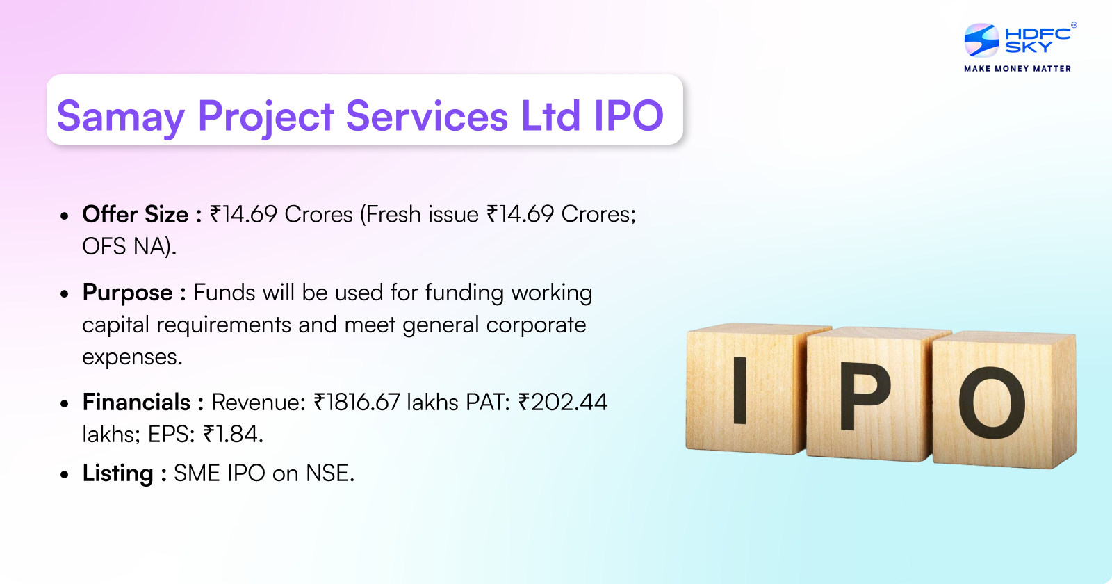 Samay Project Services Limited IPO Highlights