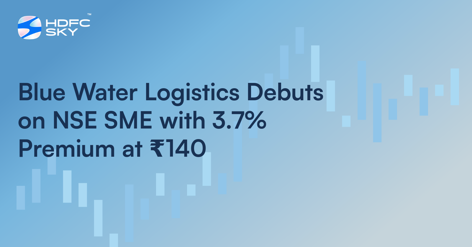Blue Water Logistics lists at 3.7% Premium