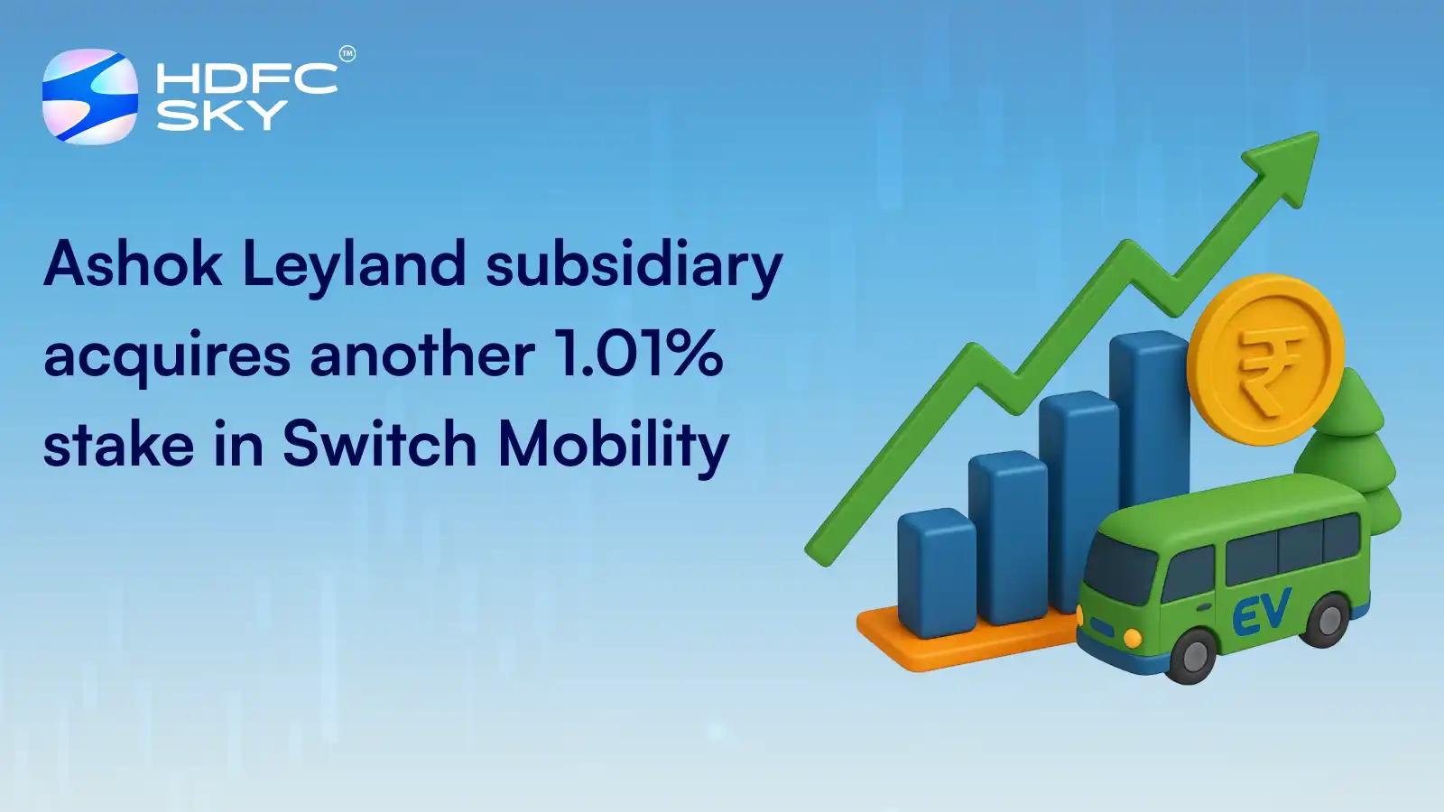 Ashok Leyland Subsidiary Acquires Another 1.01% Stake In Switch Mobility