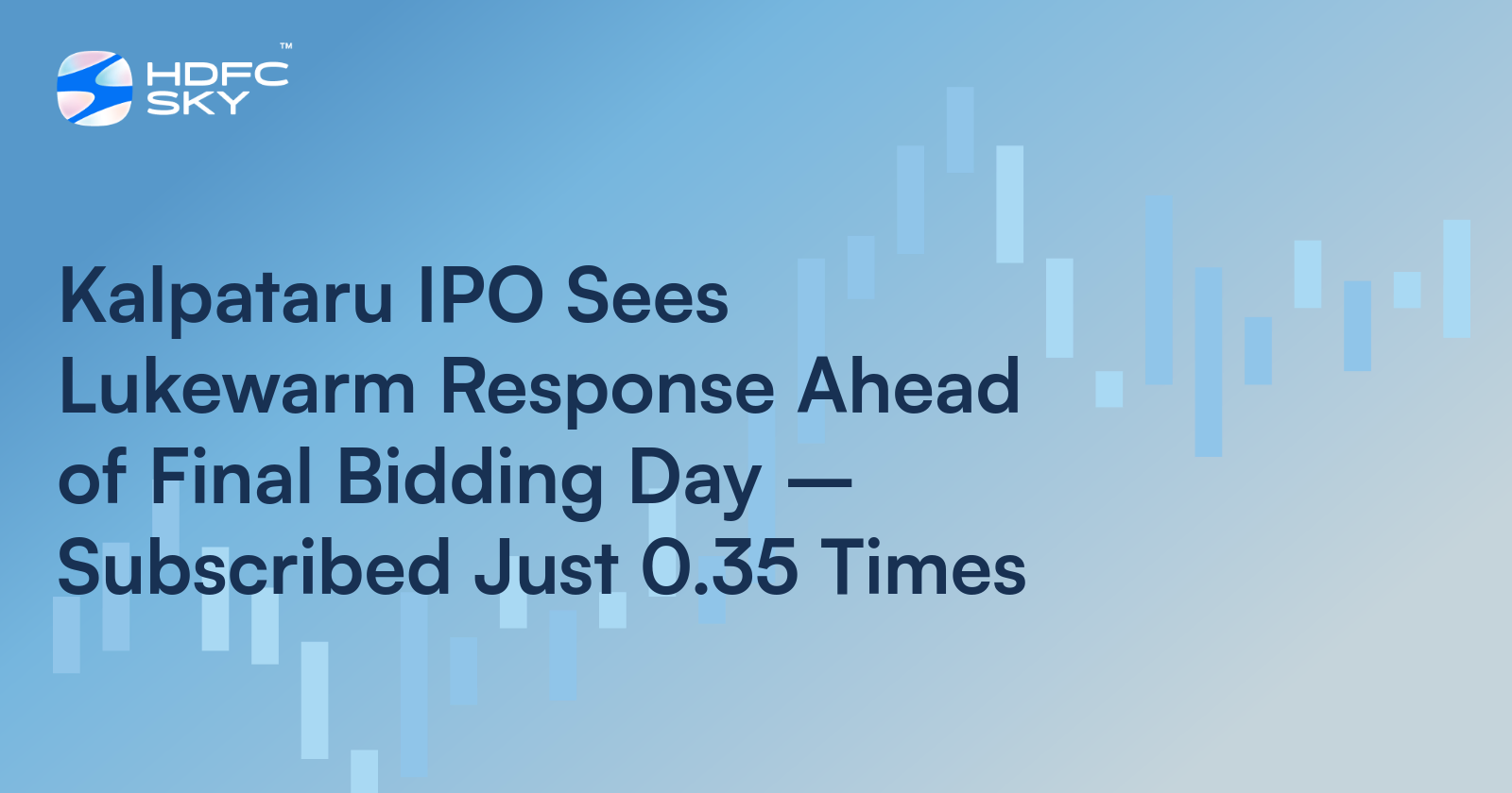 Kalpataru IPO Sees Lukewarm Response Ahead of Final Bidding Day - Subscribed Just 0.35 Times