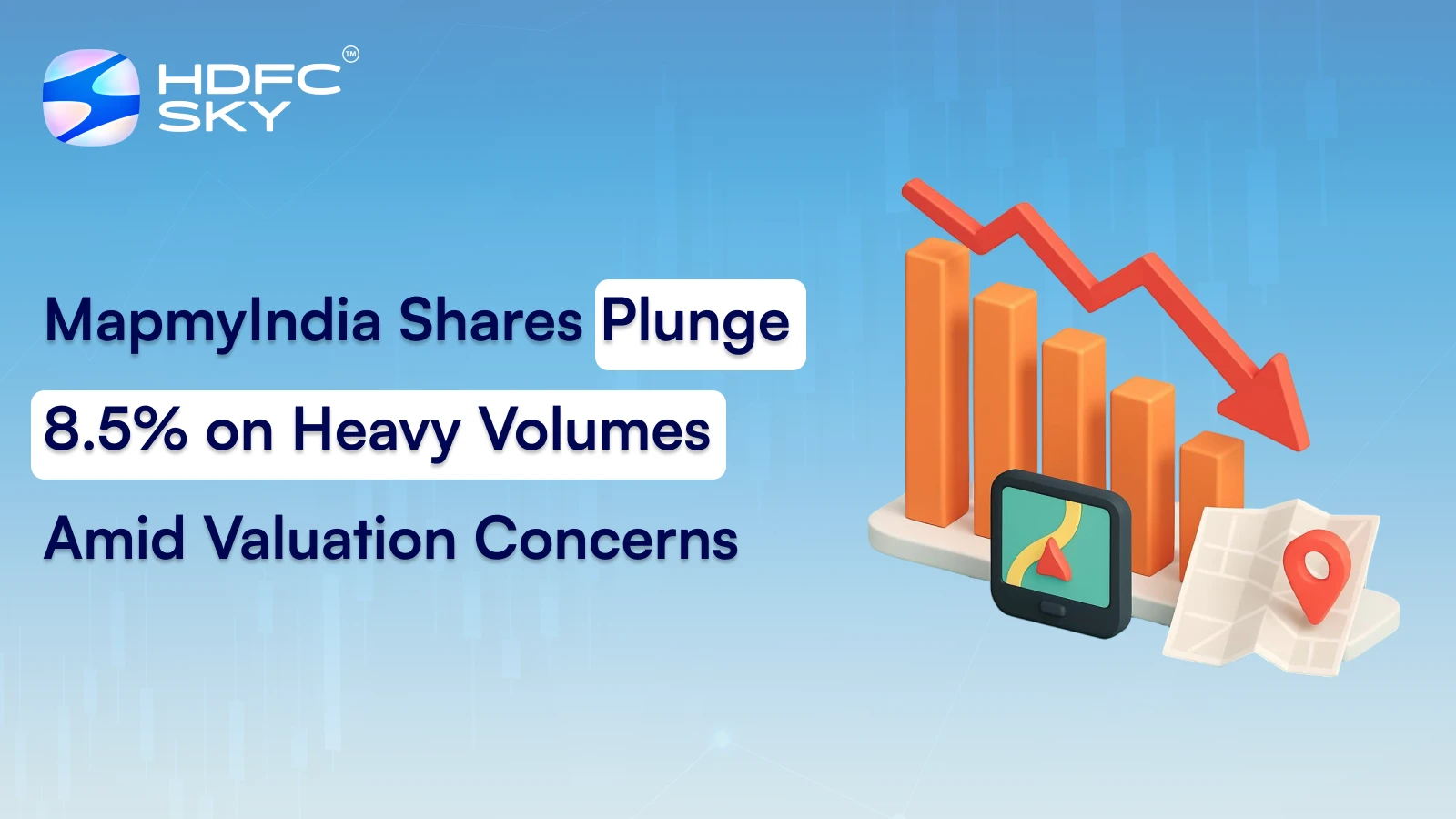 MapmyIndia Sheds Over 8% Intraday On High Volumes, P/E Valuation Pressure