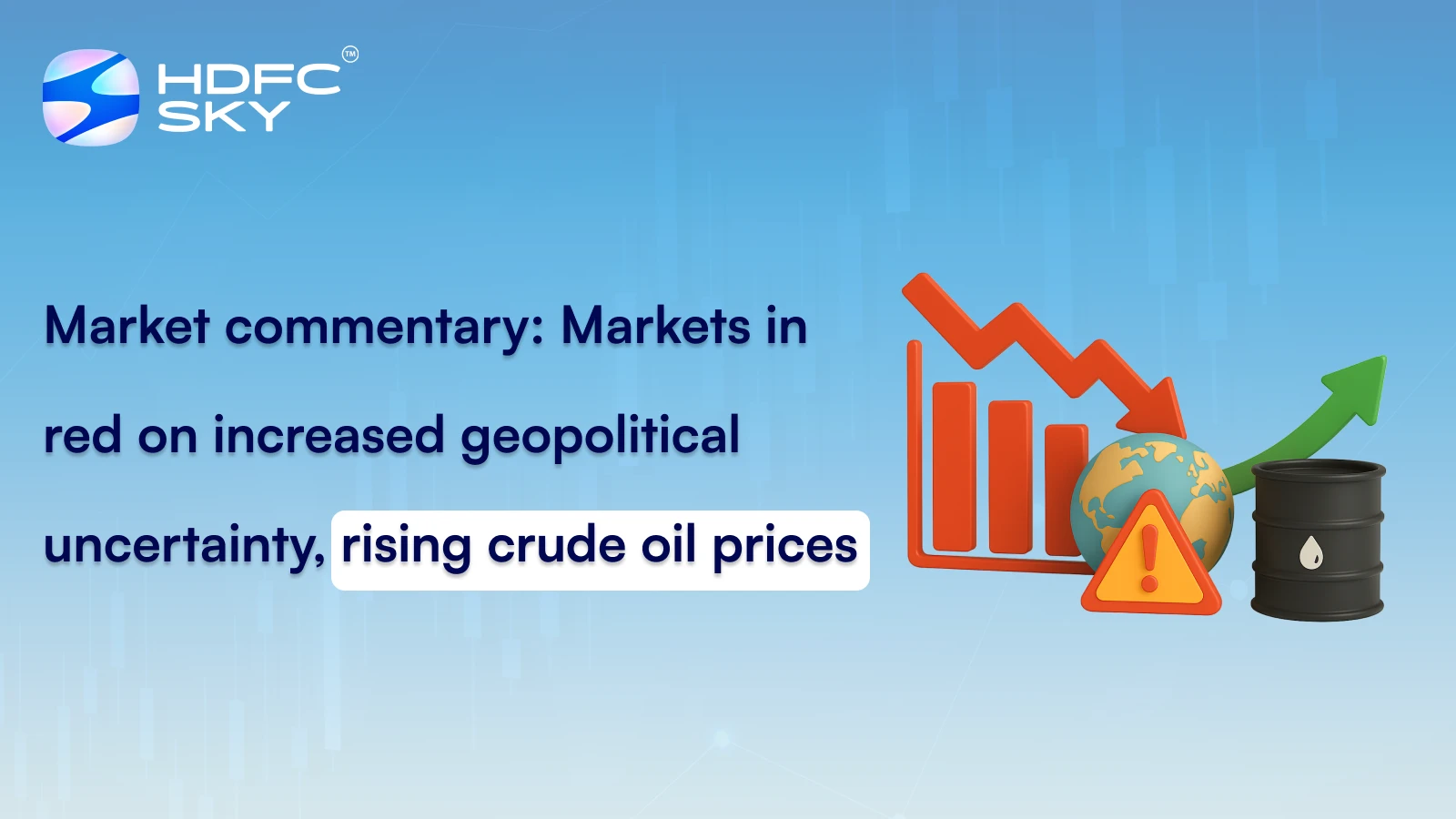Market Commentary: Markets in Red on Increased Geopolitical Uncertainty, Rising Crude Oil Prices