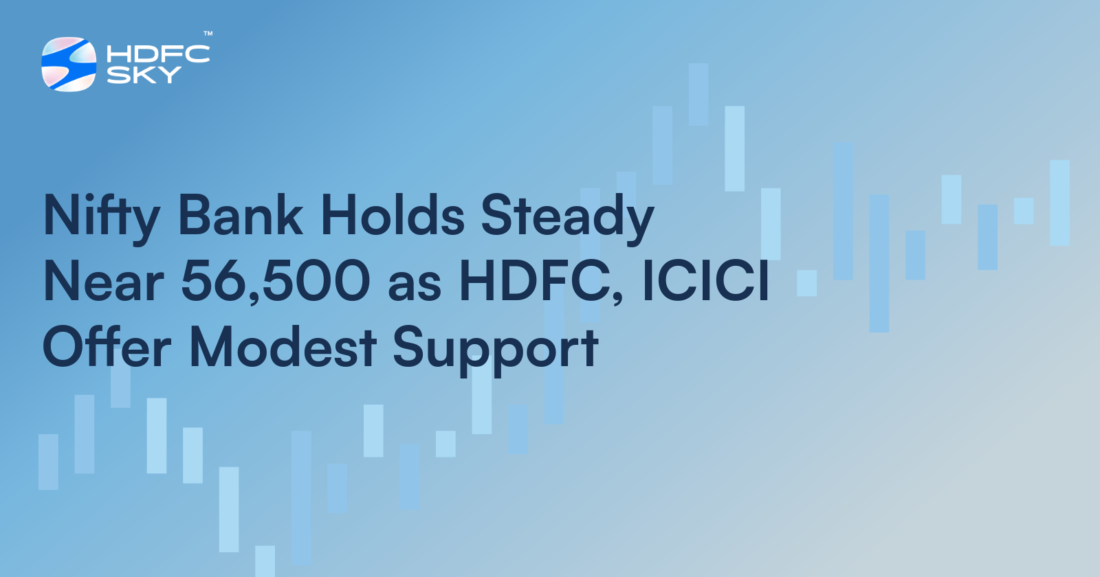 Nifty Bank Holds Steady Near 56,500 as HDFC, ICICI Offer Modest Support
