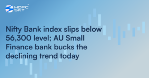 Nifty Bank Index Slips Below 56,300 Level; AU Small Finance Bank Bucks the Declining Trend Today