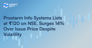 Prostarm Info Systems lists At 14.29% Premium