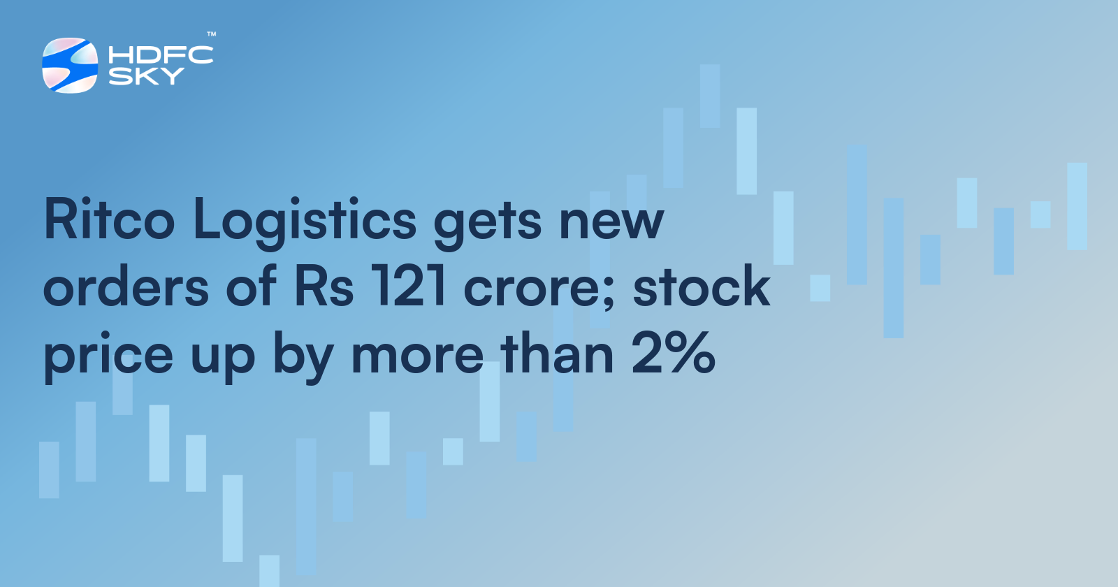 Ritco Logistics Gets New Orders Of Rs 121 Crore; Stock Price Up By More Than 2%