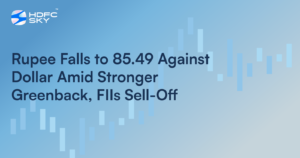 Rupee Falls to 85.49 Against Dollar Amid Stronger Greenback, FIIs Sell-Off