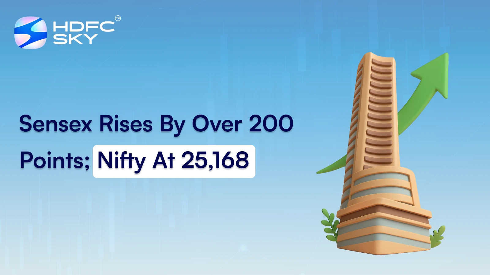 Sensex Rises By Over 200 Points; Nifty At 25,168