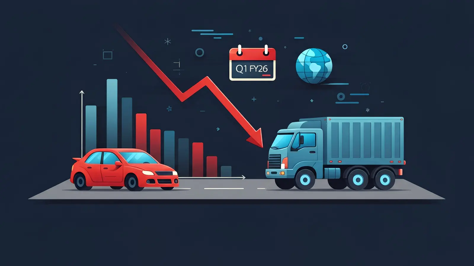 Tata Motors Global Wholesales Drop 9% YoY in Q1 FY26 Amid Broad-Based Decline in PV and CV Segments
