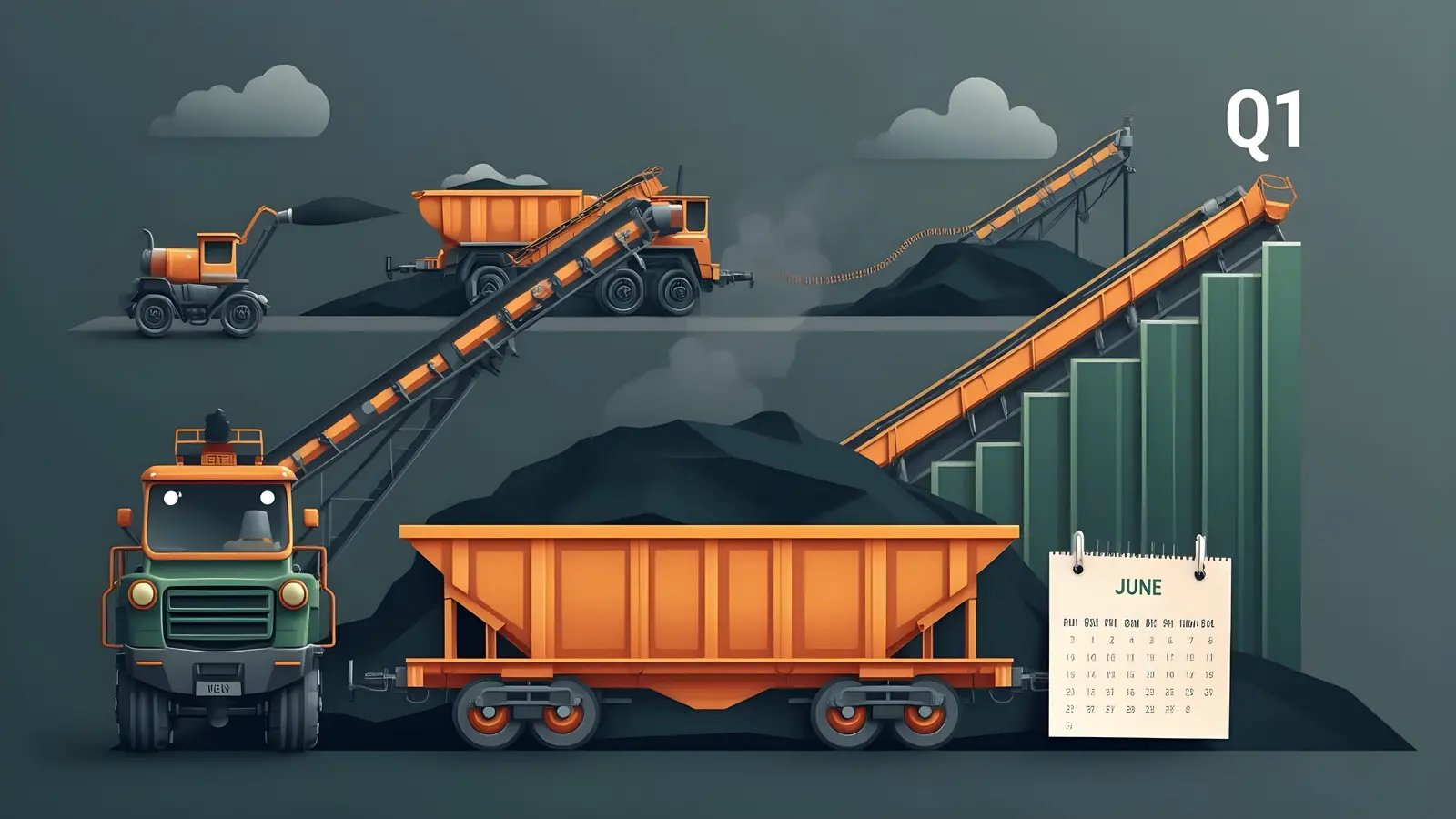 India’s Captive and Commercial Coal Mines Output Rises 16.4% in Q1 FY26; June Dispatches Hit 17.31 MT