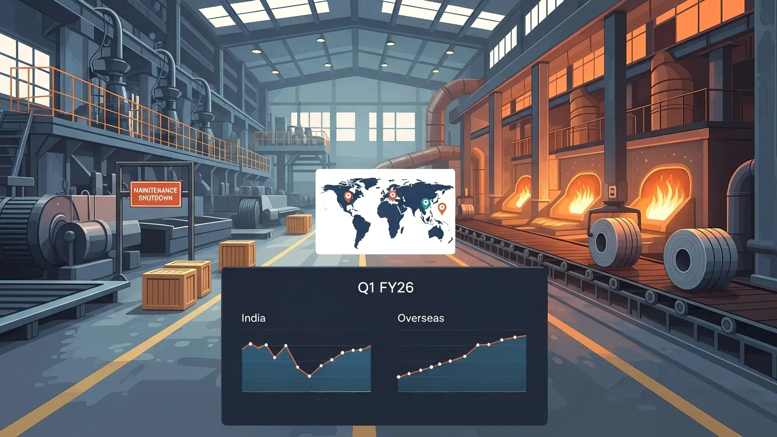 Tata Steel Q1 FY26 Deliveries Drop in India Due to Planned Shutdowns; Overseas Operations Remain Stable