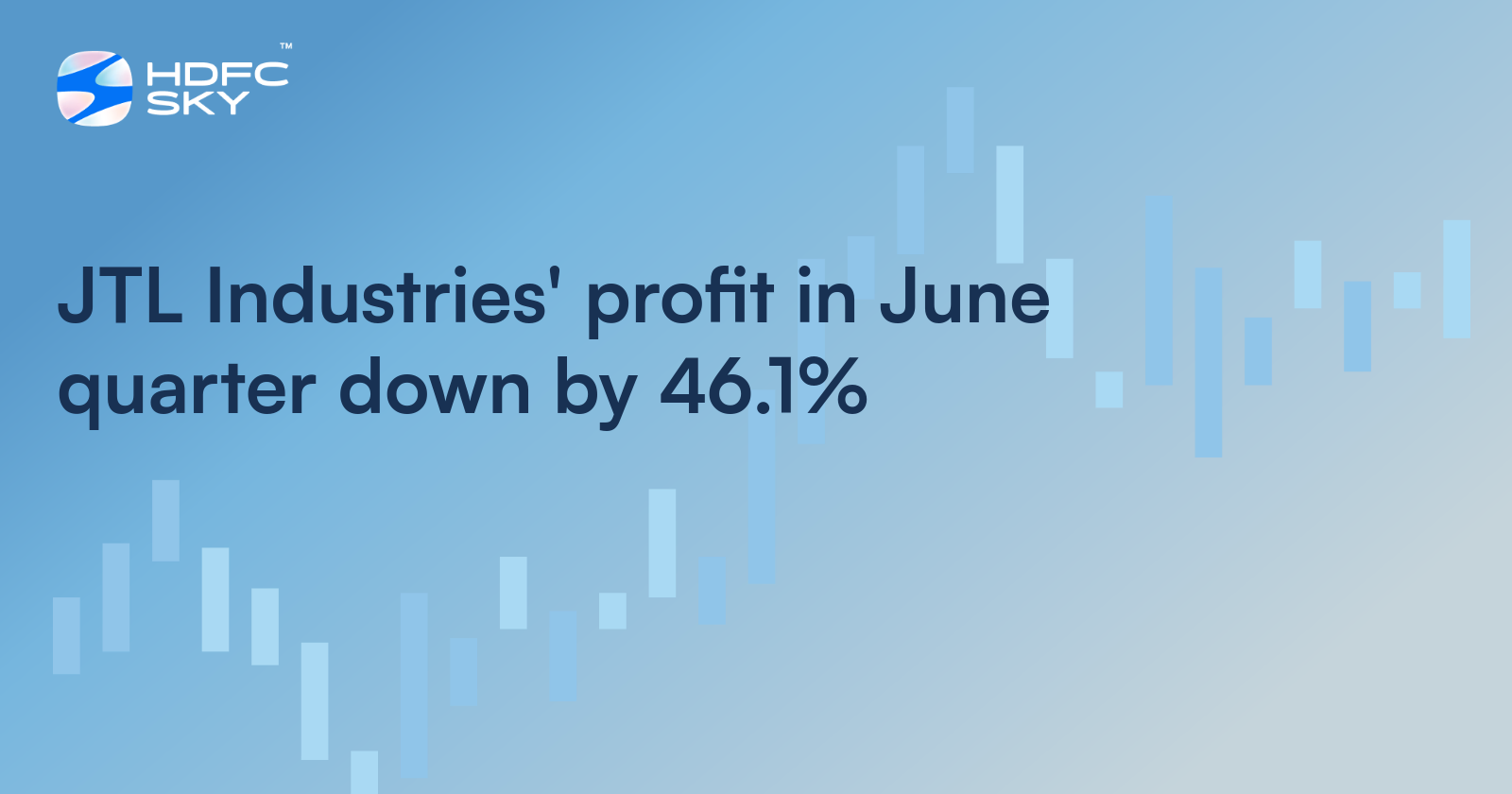 JTL Industries’ Profit in June Quarter Down by 46.1%
