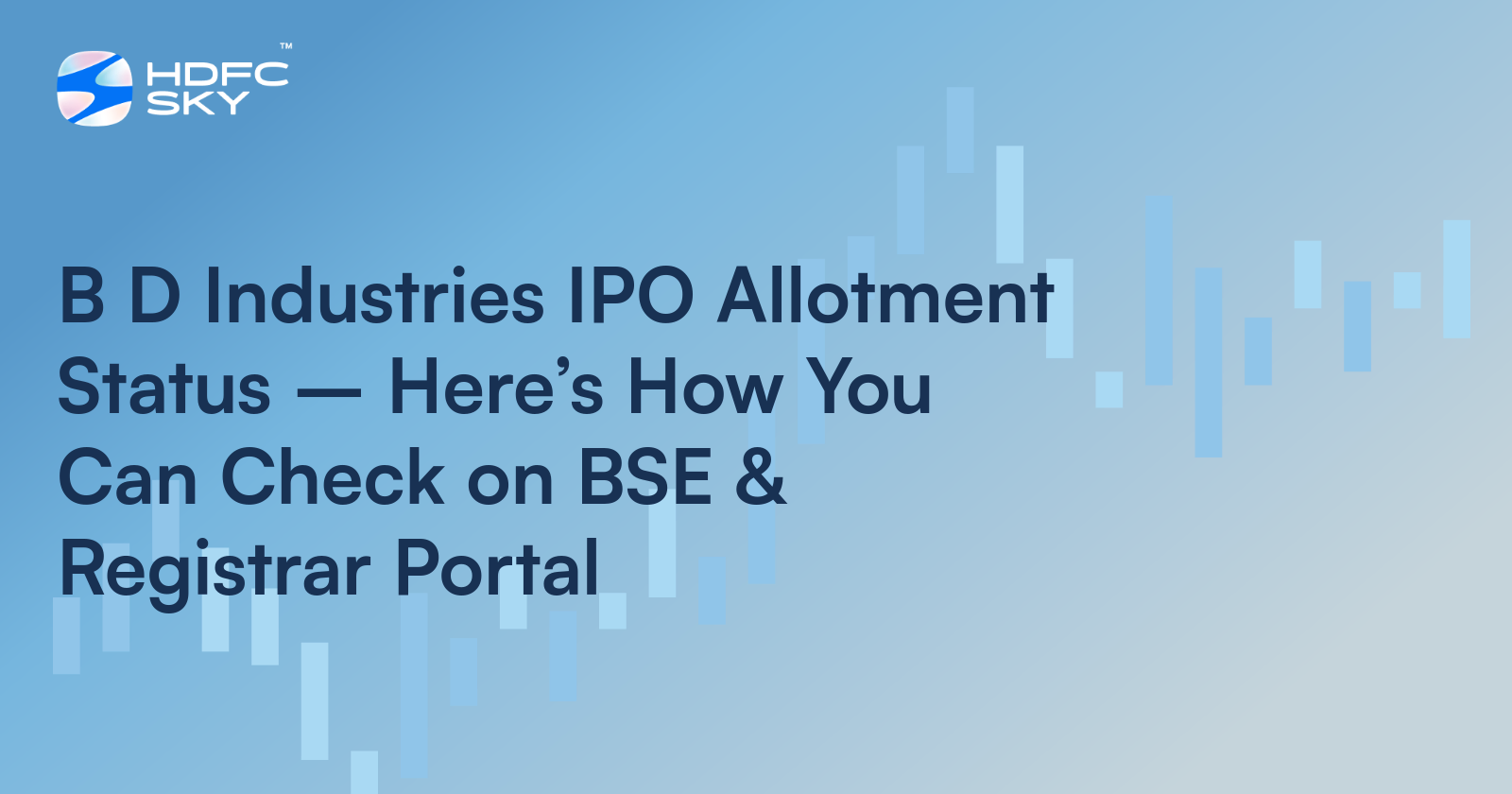 B D Industries IPO Allotment Status-Here’s How You Can Check on BSE & Registrar Portal