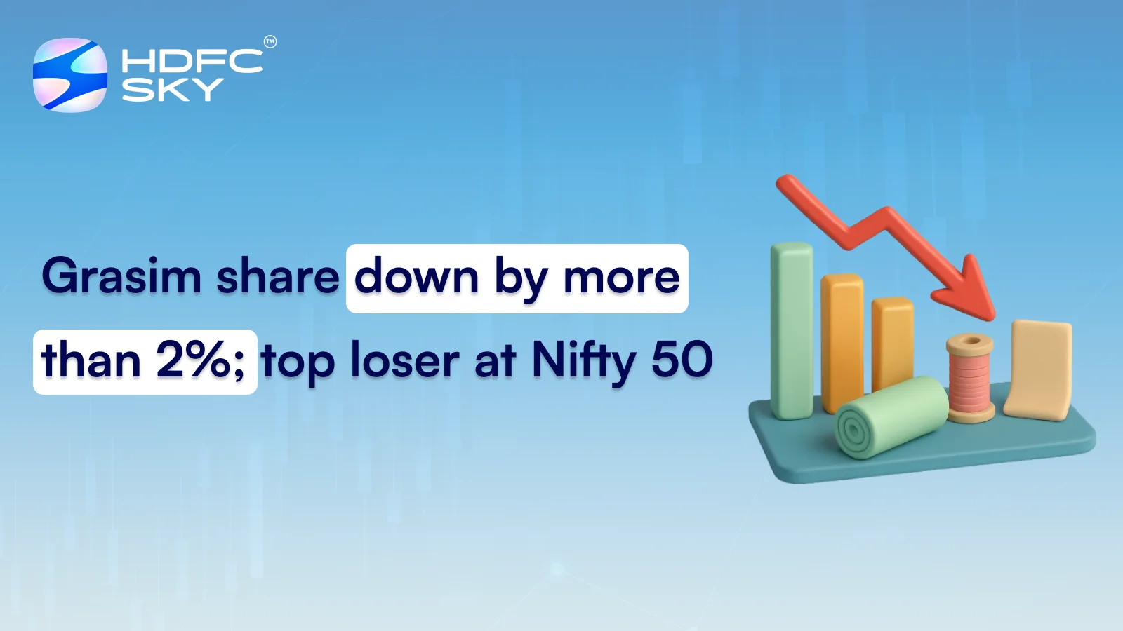 Grasim share down by more than 2%; top loser at Nifty 50