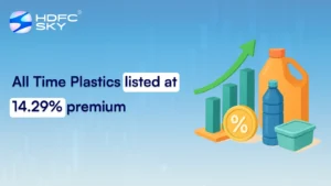 All Time Plastics listed at 14.29% premium