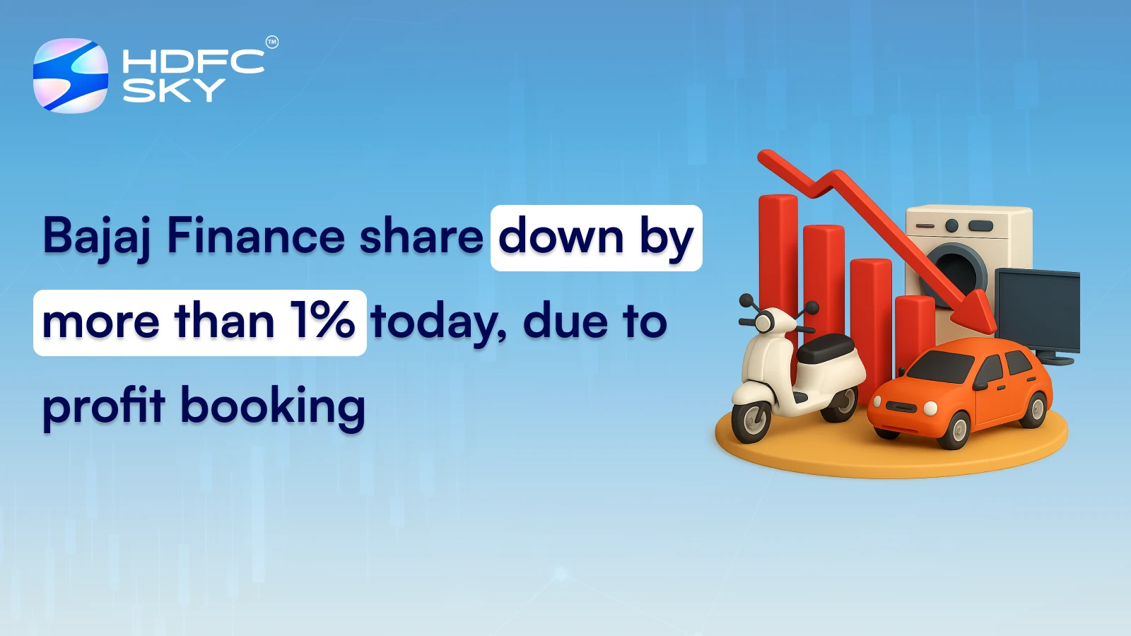 Bajaj Finance share down by more than 1% today, due to profit booking