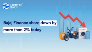 Bajaj Finance share down by more than 2% today