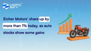 Eicher Motors’ share up by more than 1% today, as auto stocks show some gains