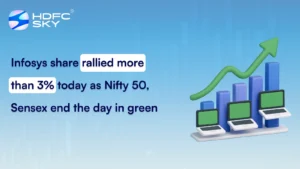 Infosys share rallied more than 3% today as Nifty 50, Sensex end the day in green