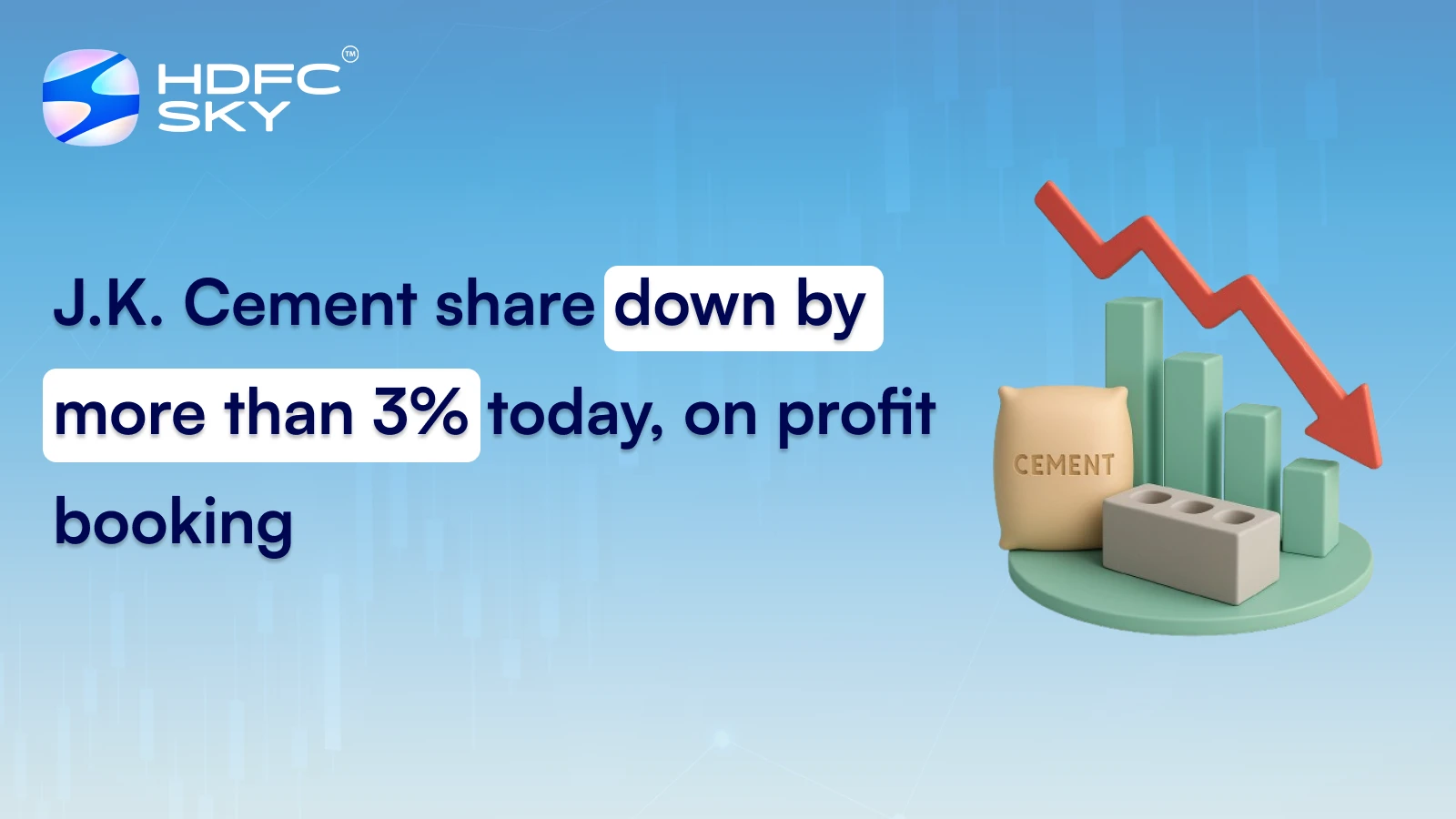 J.K. Cement share down by more than 3% today, on profit booking