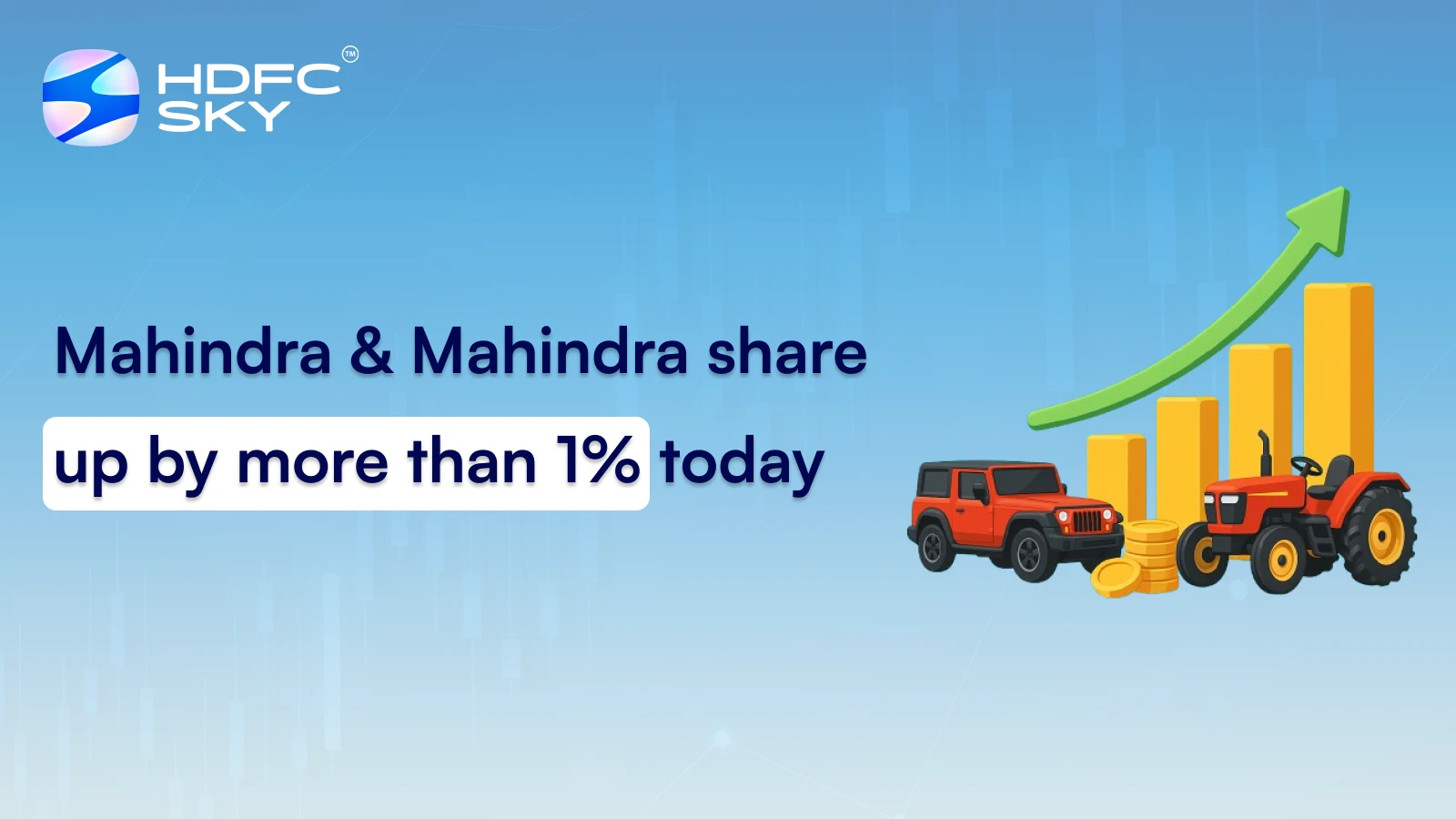 Mahindra & Mahindra share up by more than 1% today