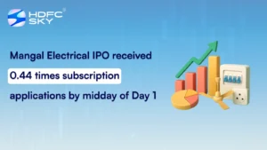 Mangal Electrical IPO received 0.44 times subscription applications by midday of Day 1