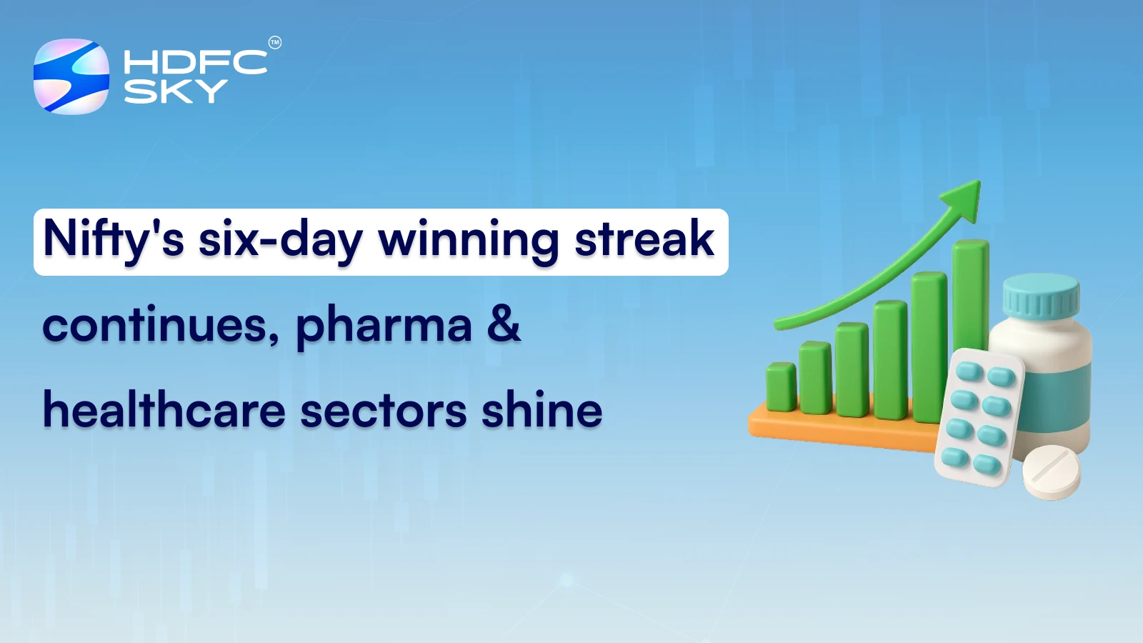 Nifty's six-day winning streak continues, pharma & healthcare sectors shine