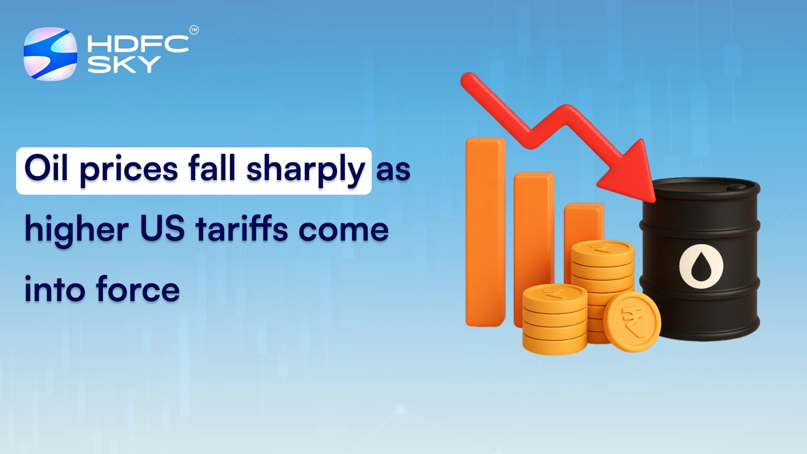 Oil prices fall sharply as higher US tariffs come into force