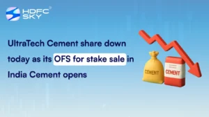 UltraTech Cement share down today as its OFS for stake sale in India Cement opens