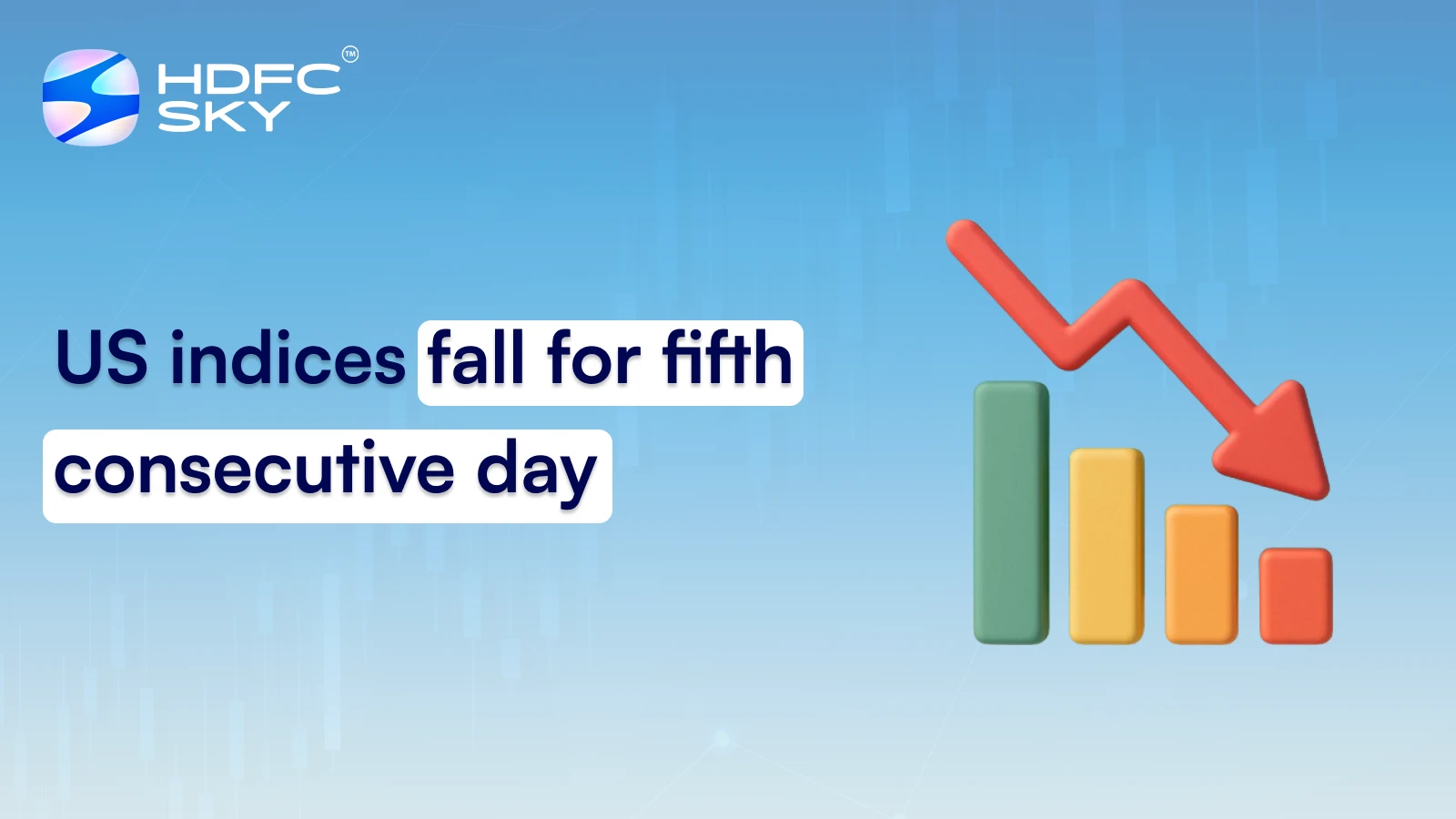 US indices fall for fifth consecutive day
