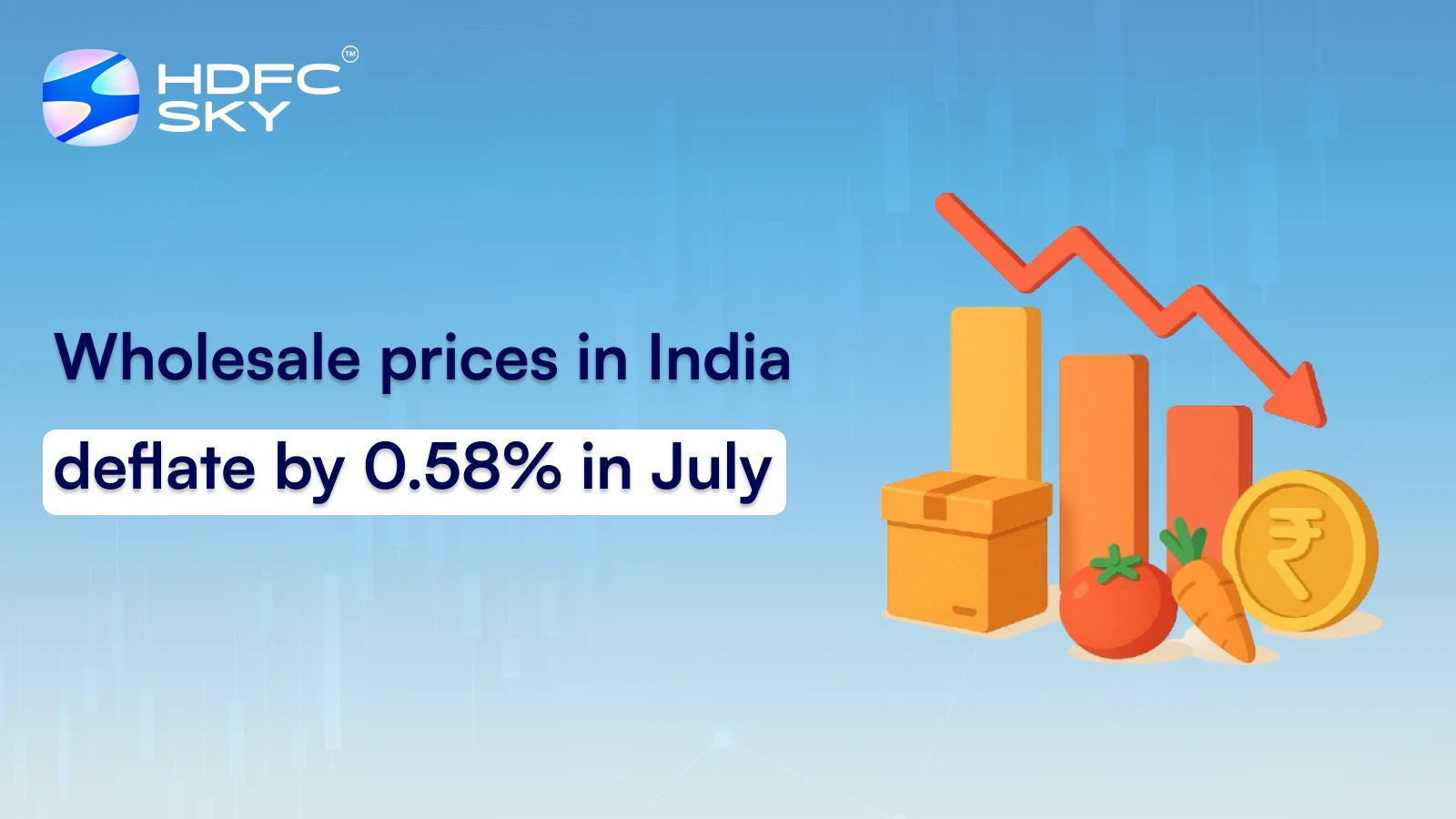 Wholesale prices in India deflate by 0.58% in July