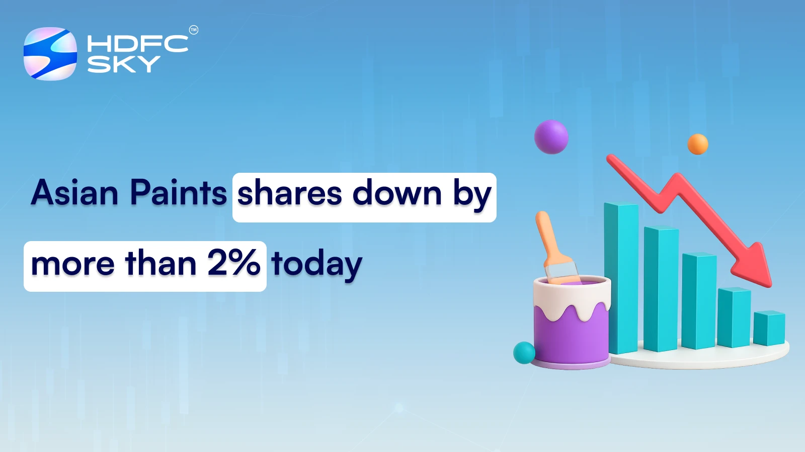 Asian Paints shares down by more than 2% today