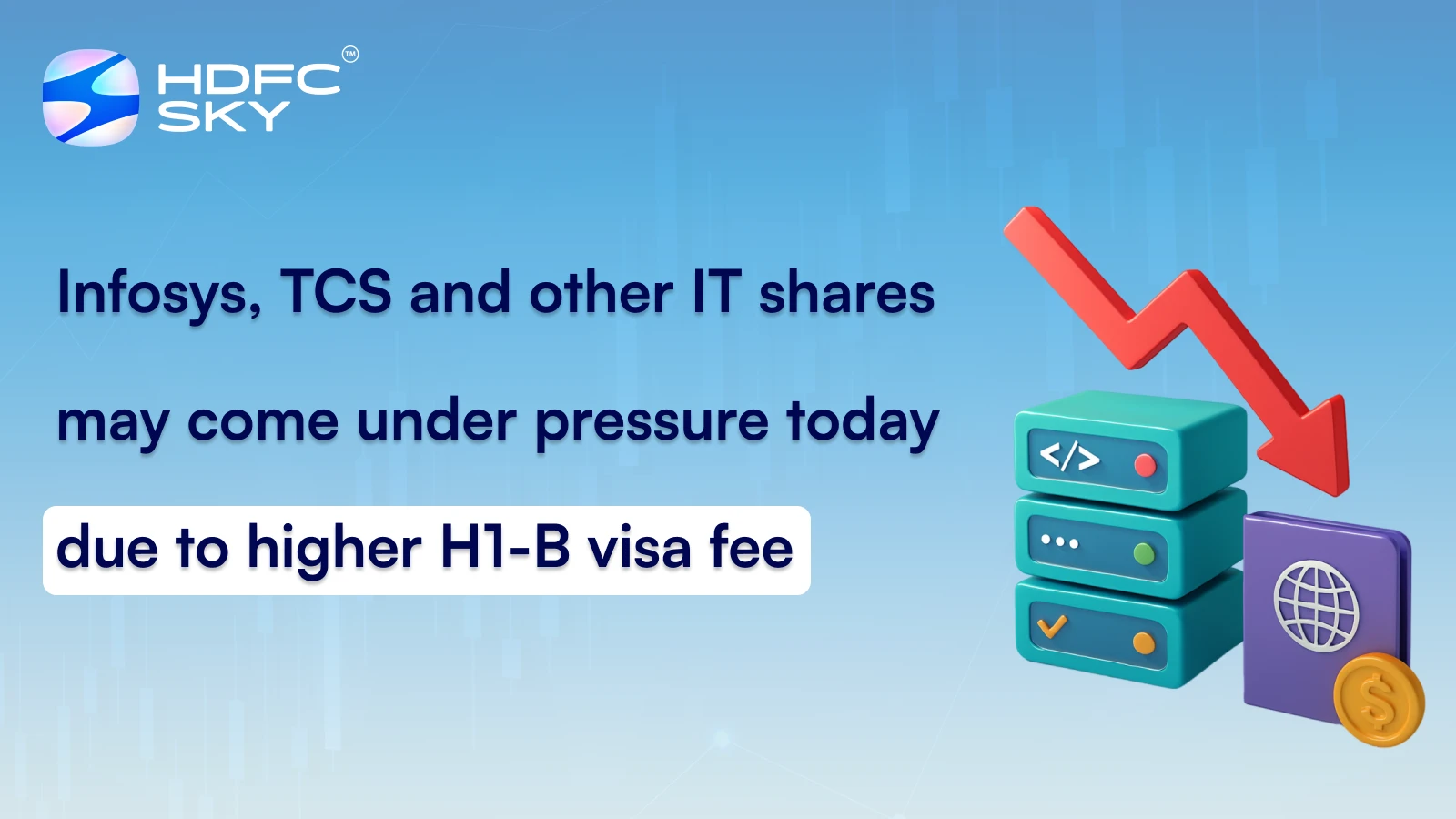 Infosys, TCS and other IT shares may come under pressure today due to higher H1-B visa fee